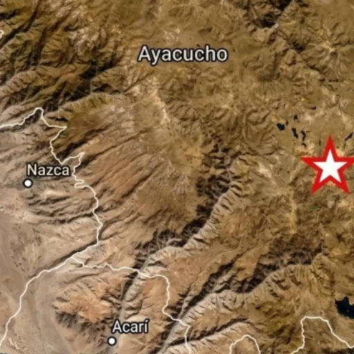 Terremoto de magnitud 7,2 sacude la región de Ayacucho al sur de Perú