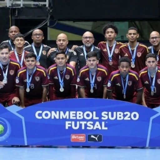 Venezuela logra una histórica medalla de plata en el Sudamericano de Futsal Sub-20