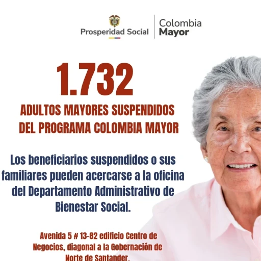 Suspendidos 1.732 abuelos del programa Colombia Mayor